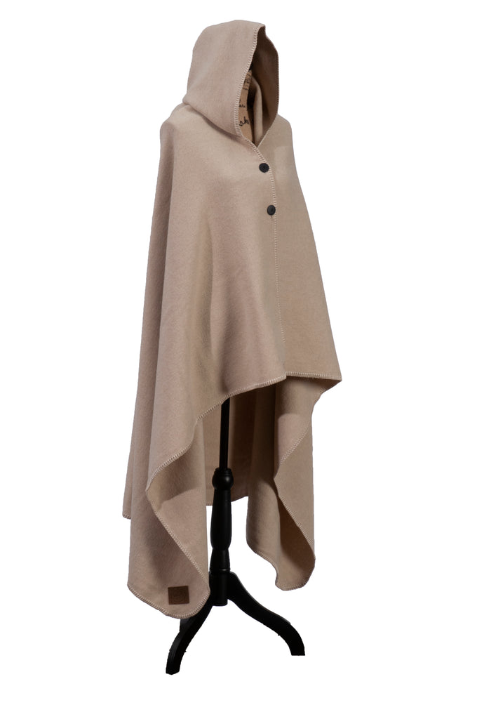 Solid Creme Hooded Throw by Wooded River