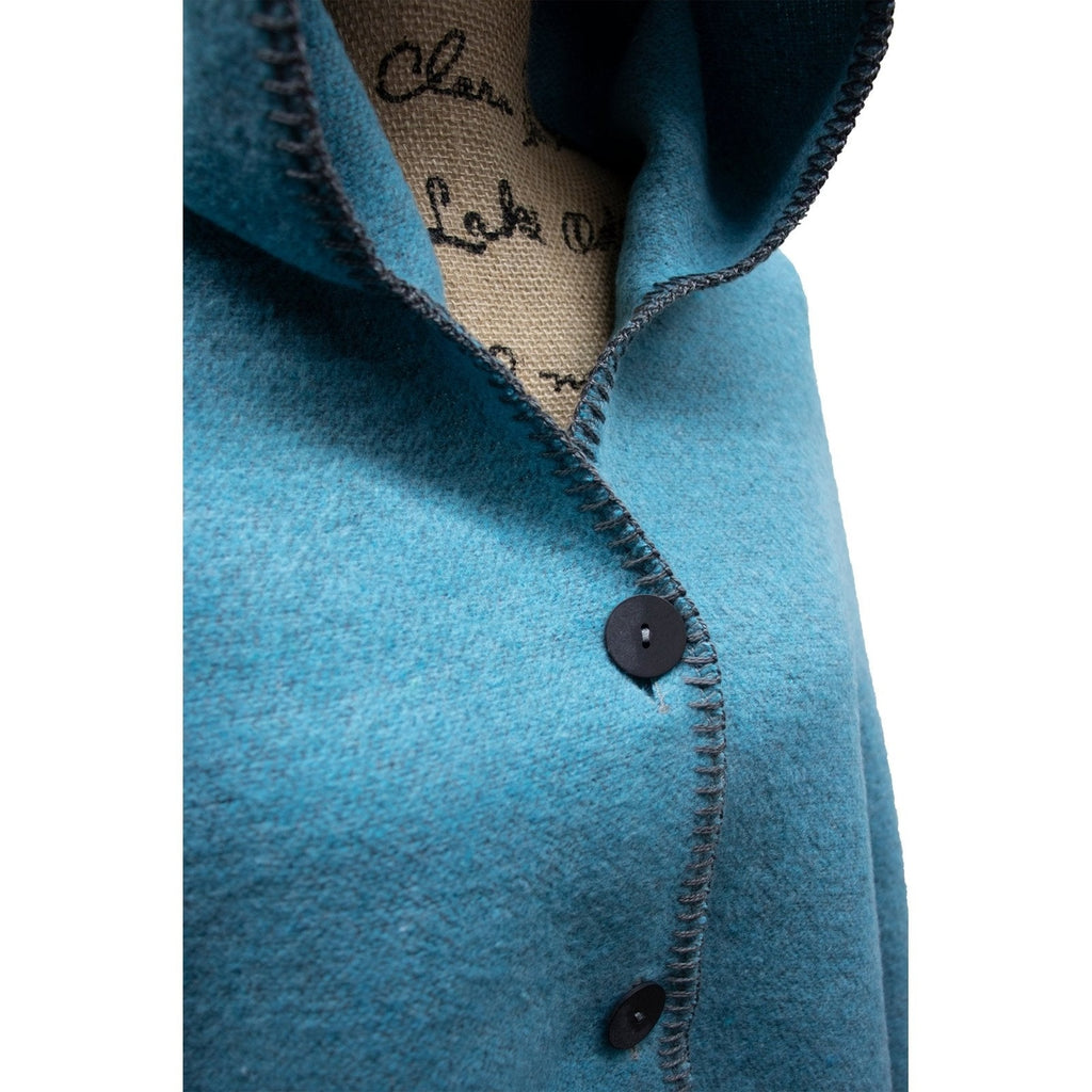 Solid Turquoise Hooded Throw