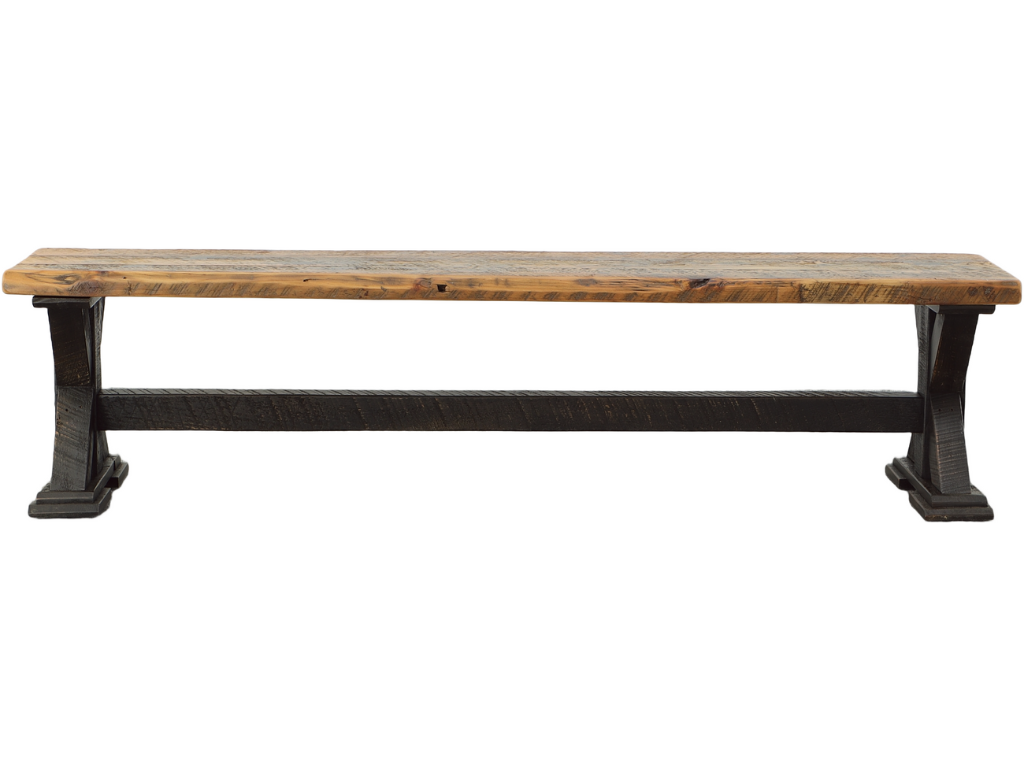 Granary Bench with X-Style Base 60" - Retreat Home Furniture