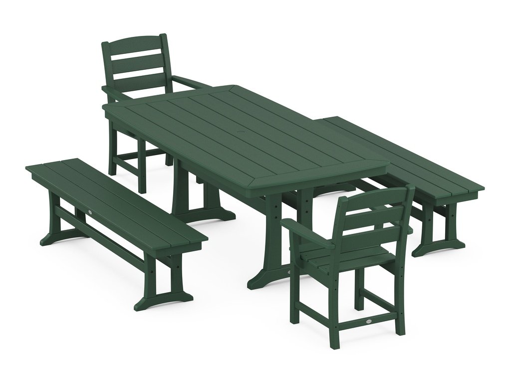Lakeside 5-Piece Dining Set with Trestle Legs Photo