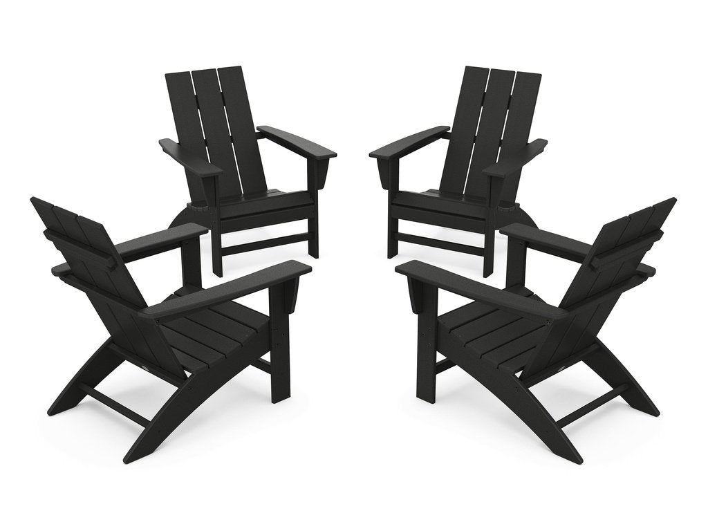 4-Piece Modern Adirondack Chair Conversation Set Photo