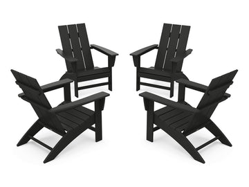 4-Piece Modern Adirondack Chair Conversation Set Photo