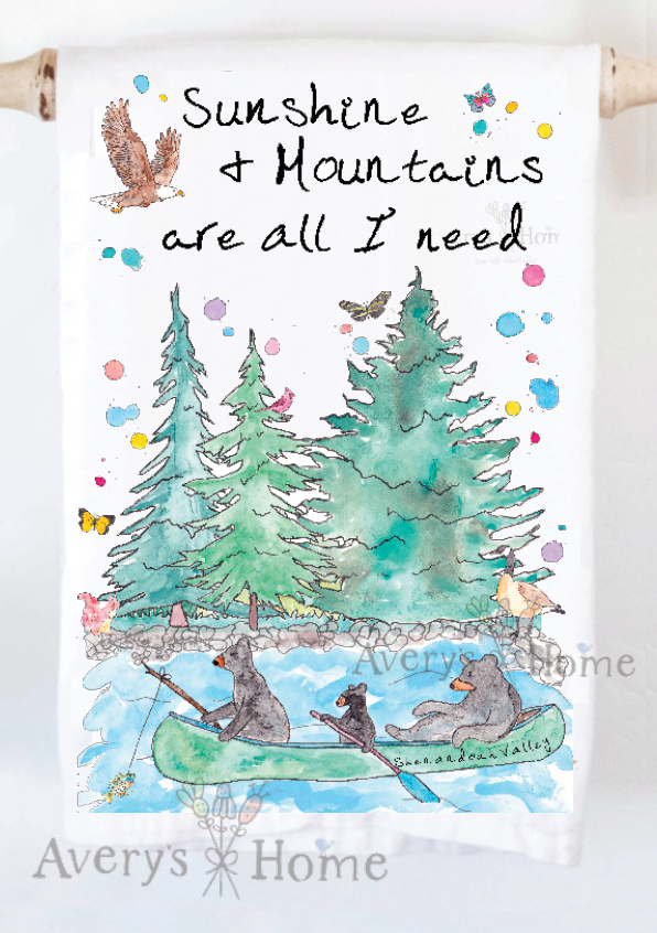 Sunshine & Lake / River Water Kitchen Towel - Retreat Home Furniture