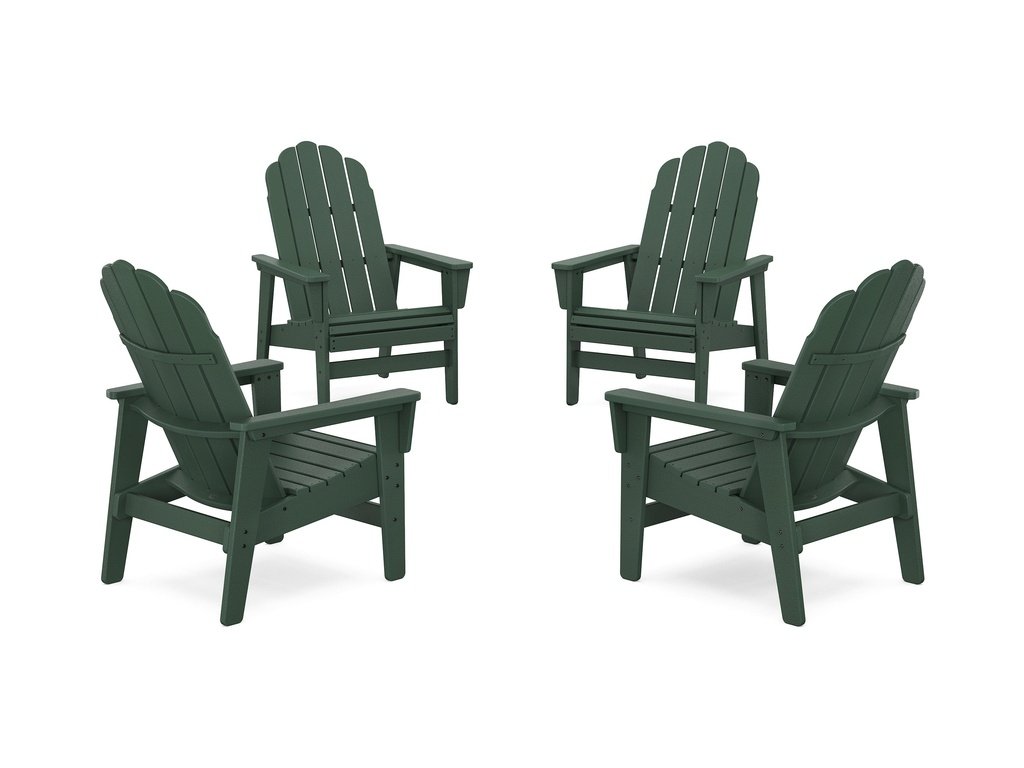4-Piece Vineyard Grand Upright Adirondack Chair Conversation Set Photo