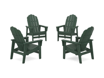 4-Piece Vineyard Grand Upright Adirondack Chair Conversation Set Photo