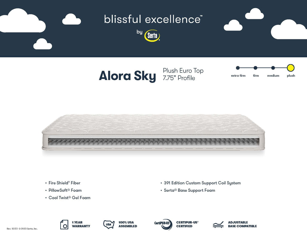 Alora Sky Plush Mattress - Retreat Home Furniture