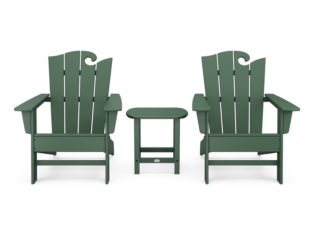 Wave 3-Piece Adirondack Set with The Ocean Chair Photo