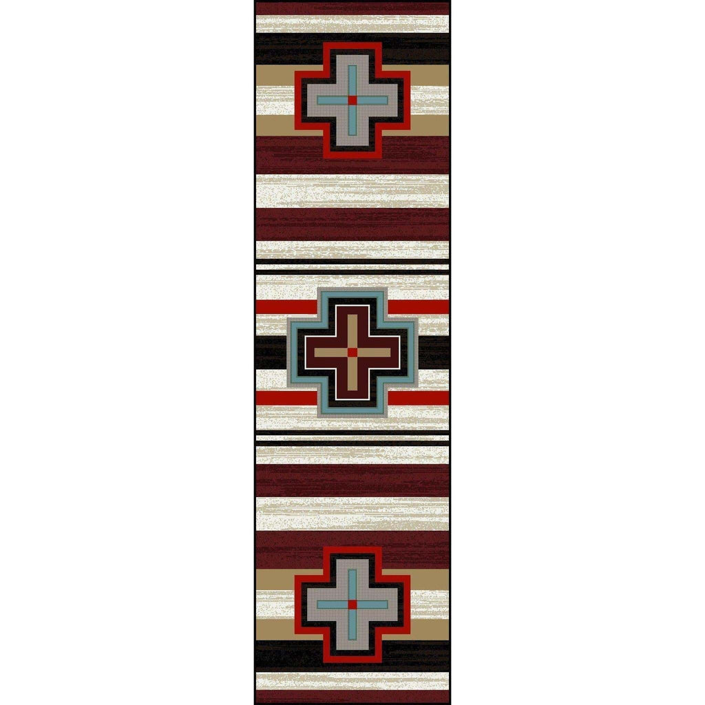 Crucifix Roads - Fuego-CabinRugs Southwestern Rugs Wildlife Rugs Lodge Rugs Aztec RugsSouthwest Rugs