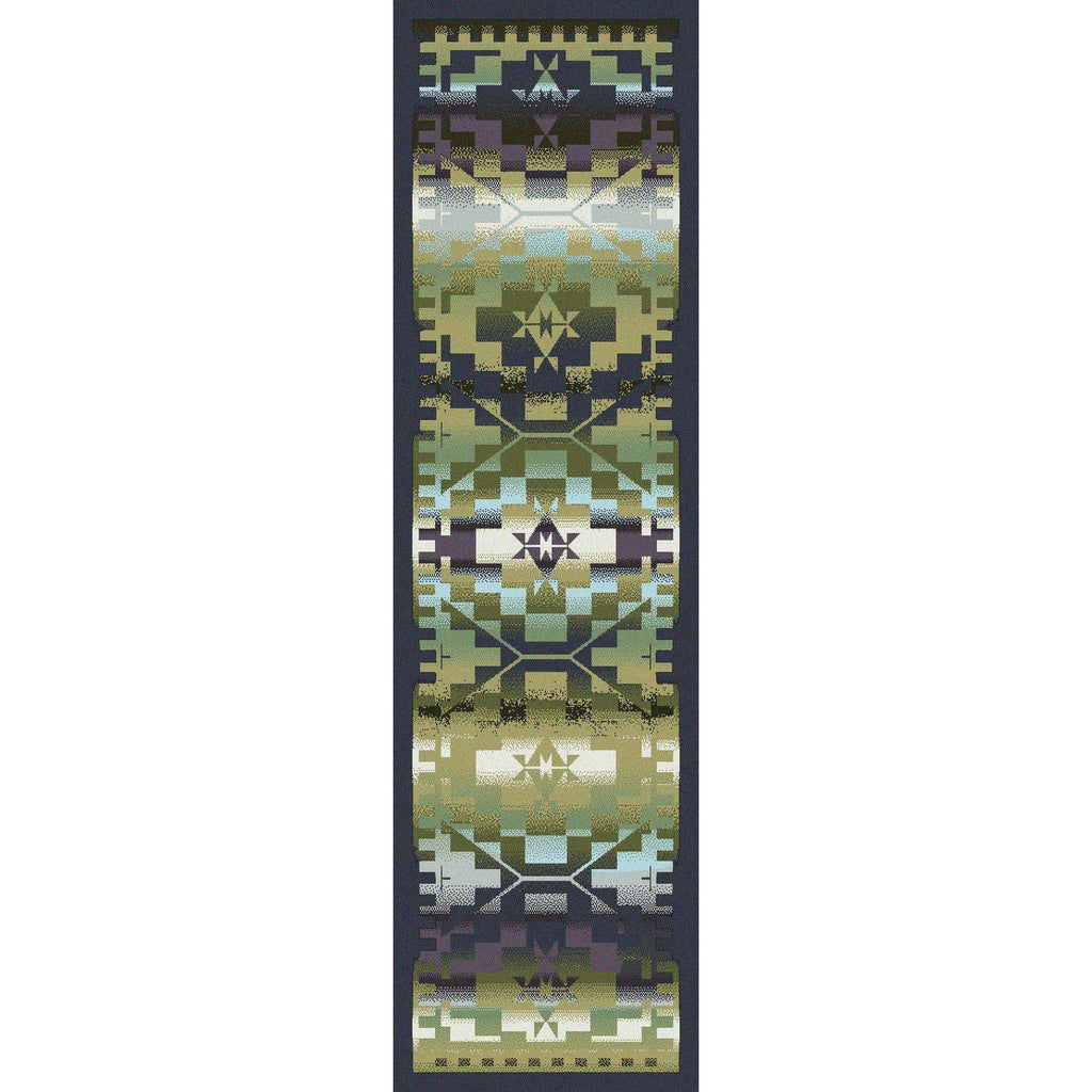 Desert Morning - Blue Shades-CabinRugs Southwestern Rugs Wildlife Rugs Lodge Rugs Aztec RugsSouthwest Rugs