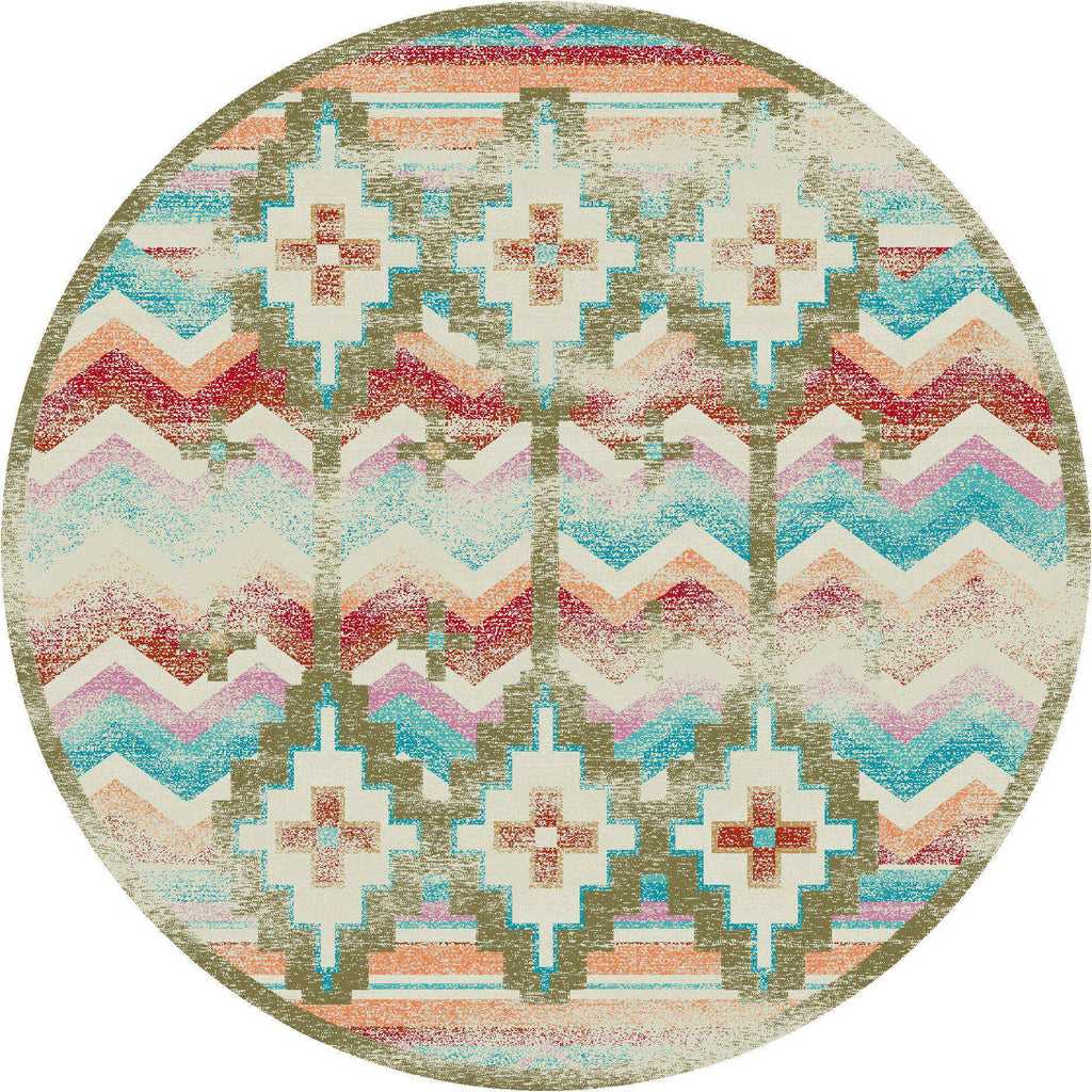Desierto - Distressed Bright-CabinRugs Southwestern Rugs Wildlife Rugs Lodge Rugs Aztec RugsSouthwest Rugs