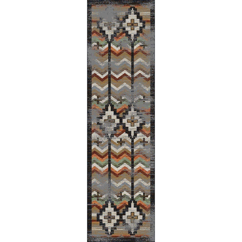 Desierto - Distressed Harvest-CabinRugs Southwestern Rugs Wildlife Rugs Lodge Rugs Aztec RugsSouthwest Rugs