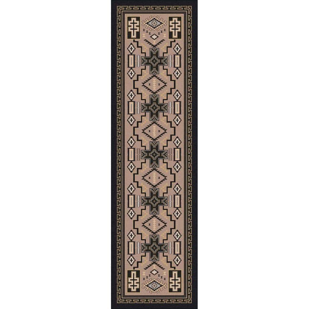 Double Cross - Sandman-CabinRugs Southwestern Rugs Wildlife Rugs Lodge Rugs Aztec RugsSouthwest Rugs