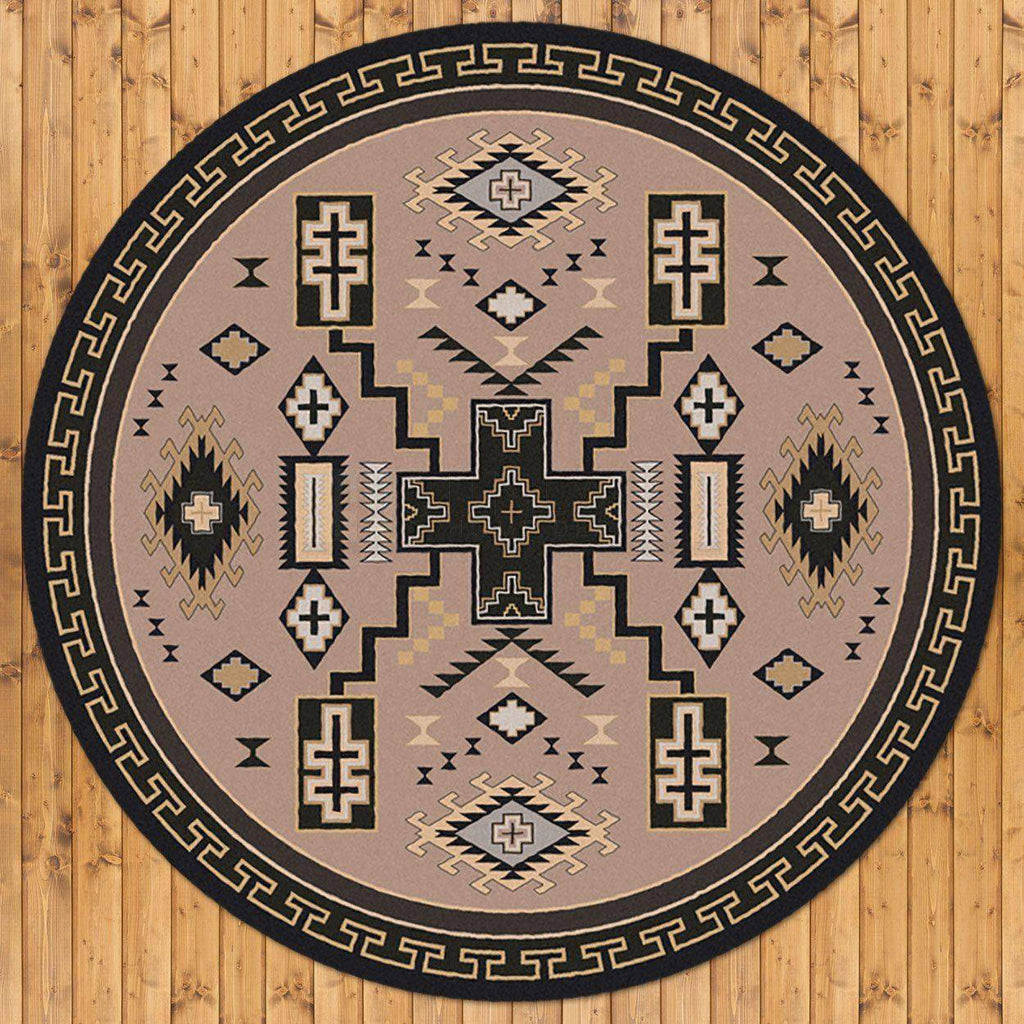 Double Cross - Sandman-CabinRugs Southwestern Rugs Wildlife Rugs Lodge Rugs Aztec RugsSouthwest Rugs