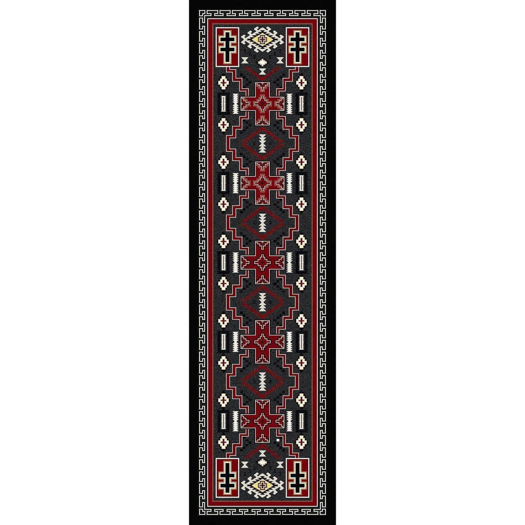 Double Crucifix - Gray-CabinRugs Southwestern Rugs Wildlife Rugs Lodge Rugs Aztec RugsSouthwest Rugs