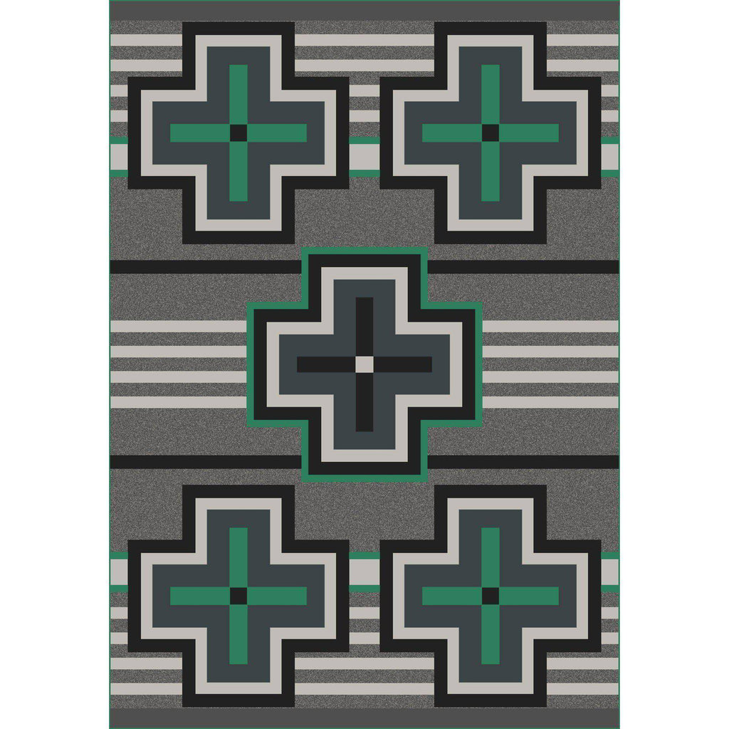 Hunter - Jade-CabinRugs Southwestern Rugs Wildlife Rugs Lodge Rugs Aztec RugsSouthwest Rugs