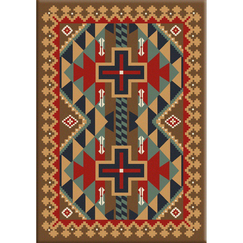 Keep It In The Tribe-CabinRugs Southwestern Rugs Wildlife Rugs Lodge Rugs Aztec RugsSouthwest Rugs