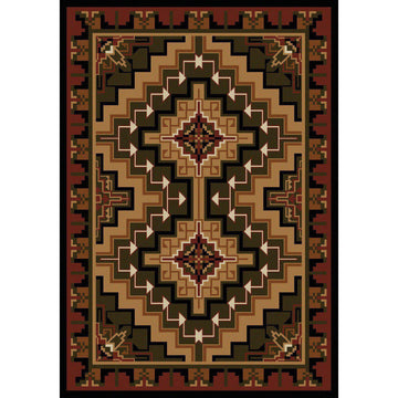 Land Of The Hills - Red-CabinRugs Southwestern Rugs Wildlife Rugs Lodge Rugs Aztec RugsSouthwest Rugs