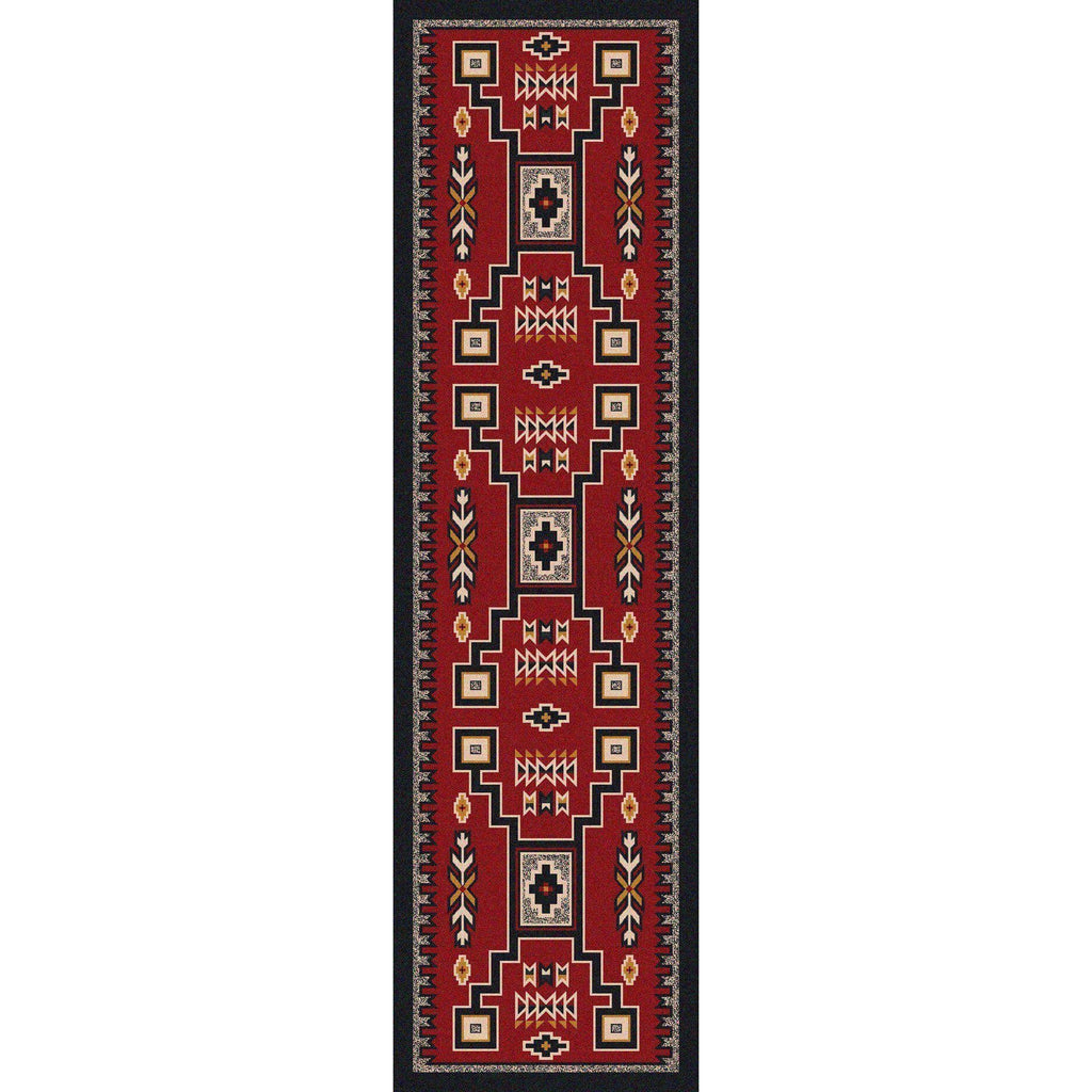 Old Timer - Red-CabinRugs Southwestern Rugs Wildlife Rugs Lodge Rugs Aztec RugsSouthwest Rugs