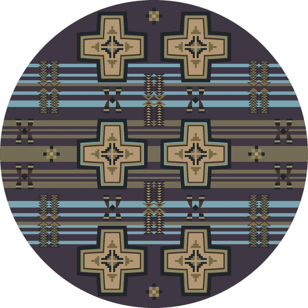 Rio Grande - Night Sky-CabinRugs Southwestern Rugs Wildlife Rugs Lodge Rugs Aztec RugsSouthwest Rugs