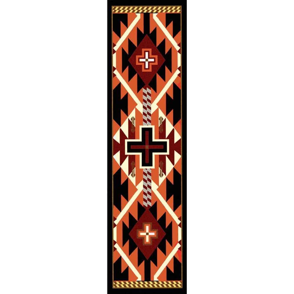 Rustic Crucifix - Black-CabinRugs Southwestern Rugs Wildlife Rugs Lodge Rugs Aztec RugsSouthwest Rugs