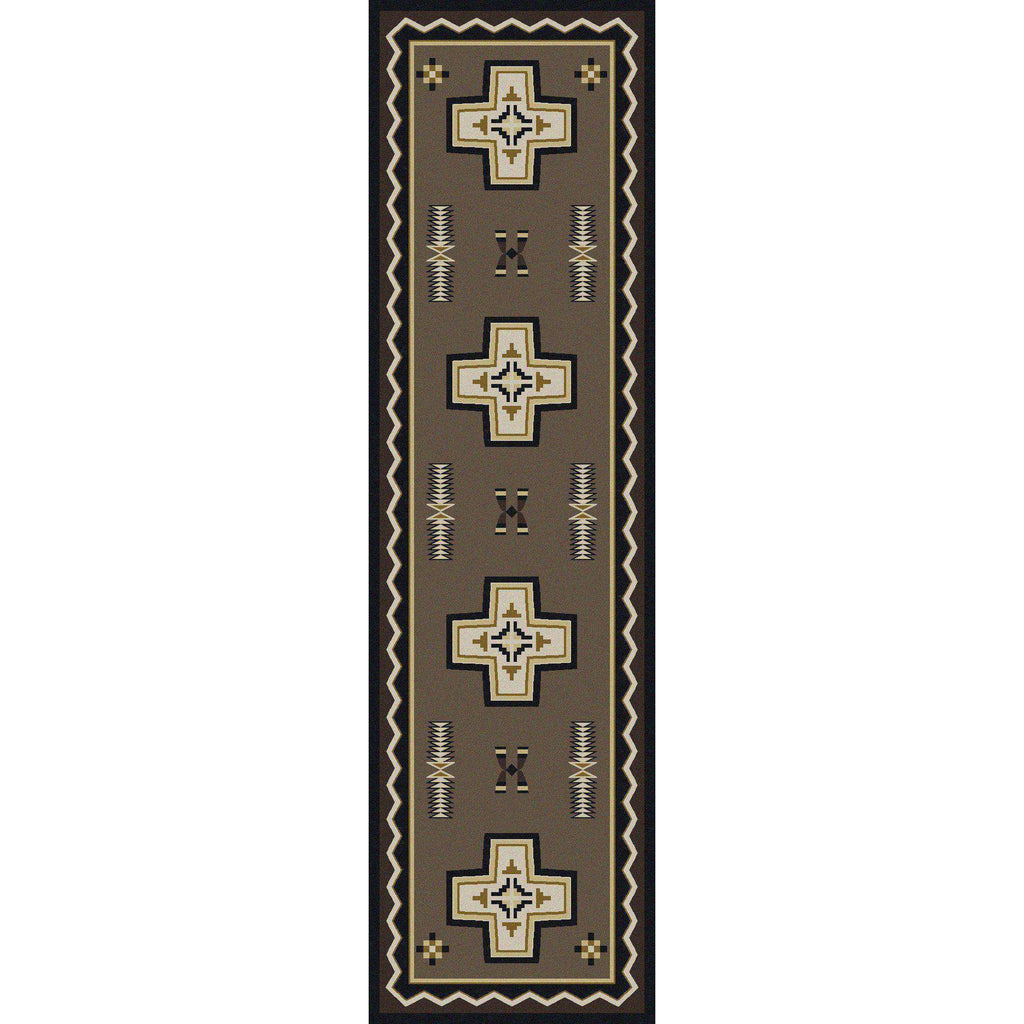 Saint Kateri - Taupe-CabinRugs Southwestern Rugs Wildlife Rugs Lodge Rugs Aztec RugsSouthwest Rugs