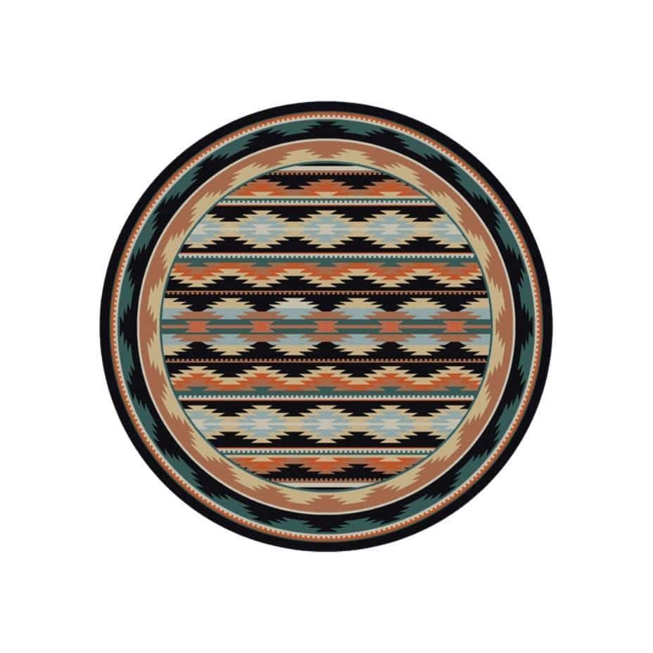 Southwest Medicine - Dark-CabinRugs Southwestern Rugs Wildlife Rugs Lodge Rugs Aztec RugsSouthwest Rugs