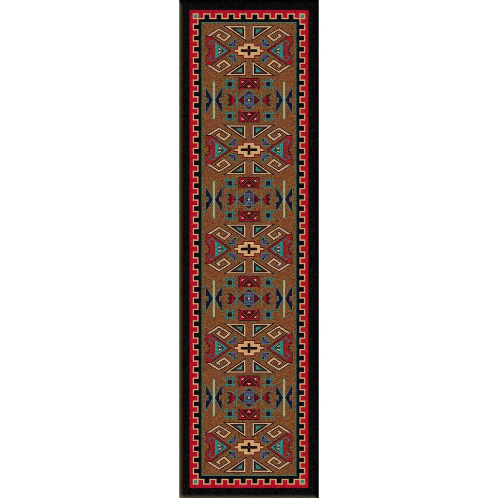 Steppe Rams - Bright-CabinRugs Southwestern Rugs Wildlife Rugs Lodge Rugs Aztec RugsSouthwest Rugs