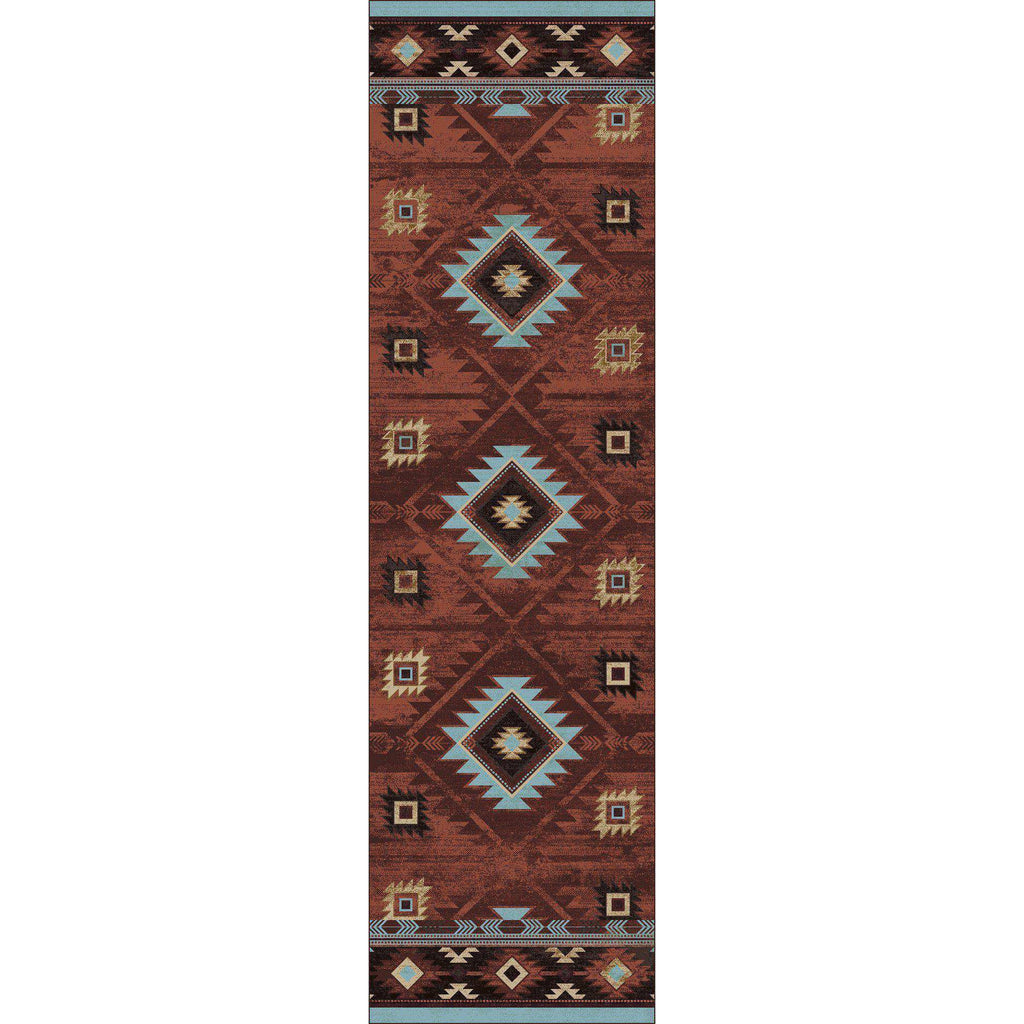 Whisky On The River - Rust-CabinRugs Southwestern Rugs Wildlife Rugs Lodge Rugs Aztec RugsSouthwest Rugs