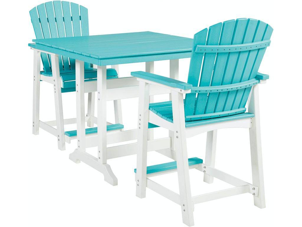 Eisley Turquoise & White Counter Stool 2 Pack