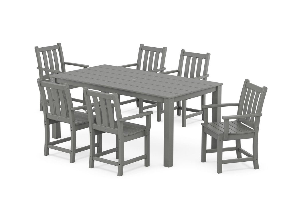 Traditional Garden Arm Chair 7-Piece Parsons Dining Set Photo