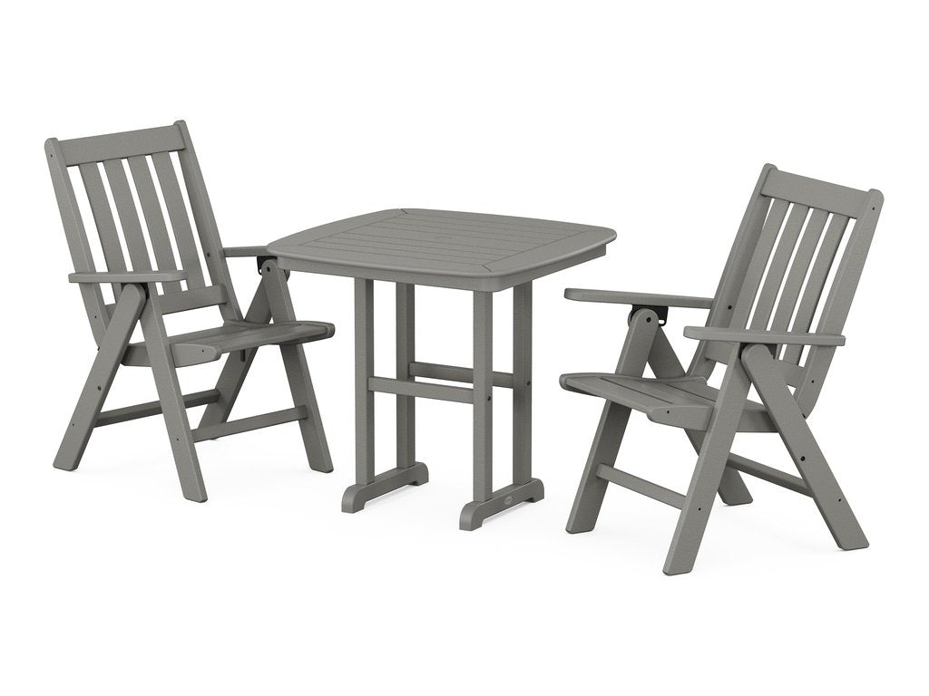 Vineyard Folding Chair 3-Piece Dining Set Photo