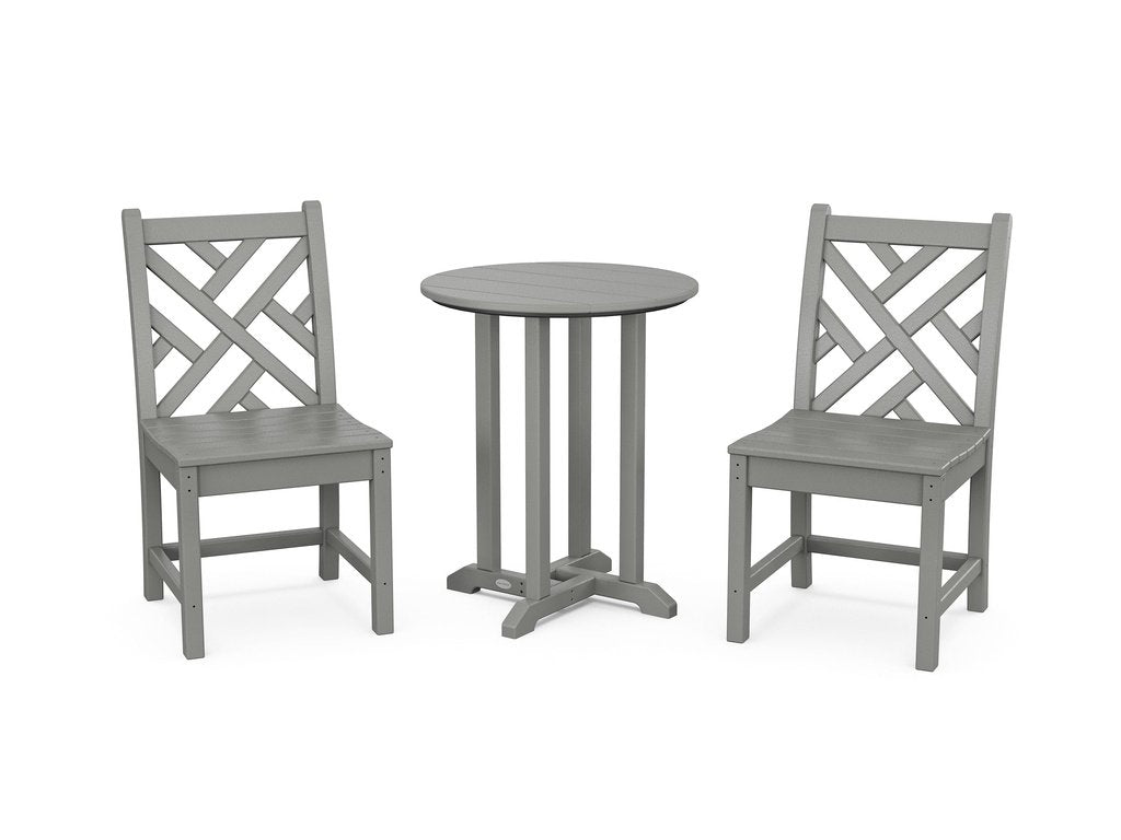 Chippendale Side Chair 3-Piece Round Dining Set Photo