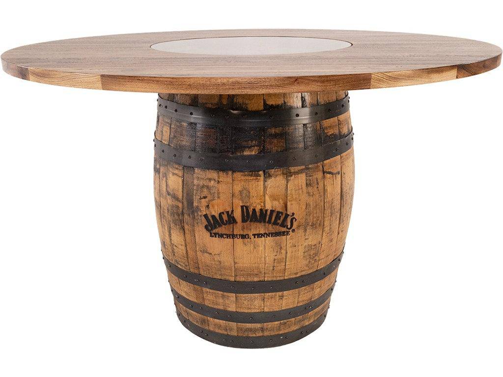 Jack Daniel's® Whiskey Barrel Counter Table | Rustic Bar Table 48