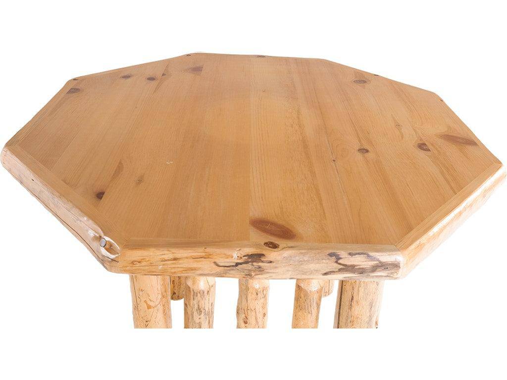 Octagonal Rustic Stool Table Best Craft Furniture – Dining Tables – Pine – Red