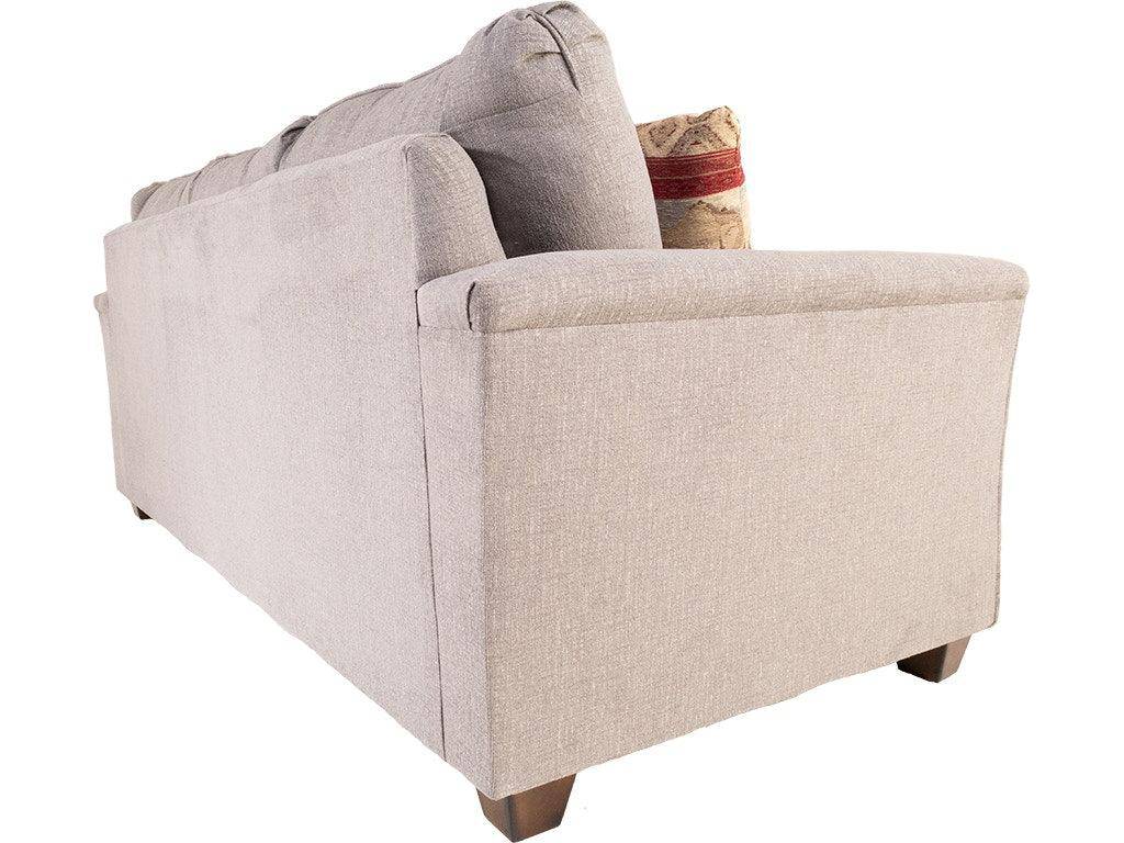 Jaylon Fog Sofa w/ Larimore Red Pillows