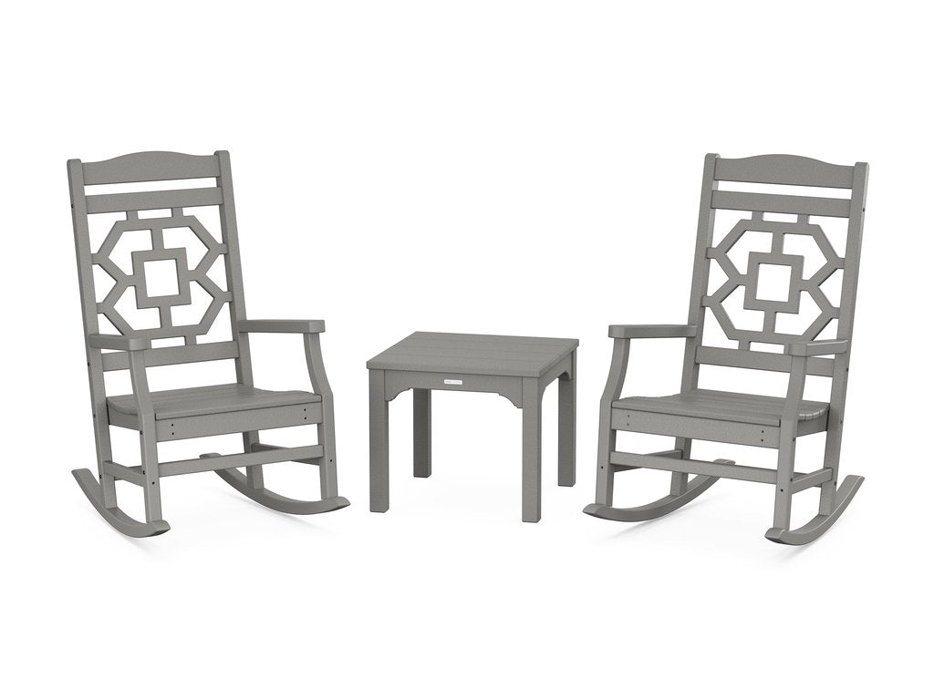Chinoiserie 3-Piece Rocking Chair Set Photo