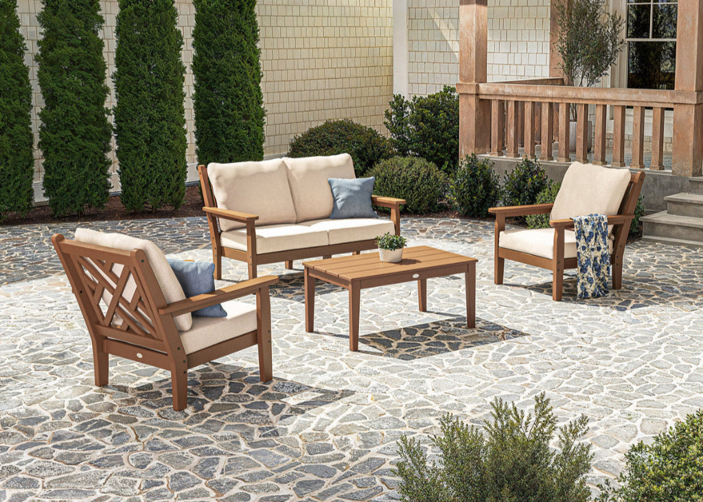 CHIPPENDALE 4-PIECE DEEP SEATING SET WITH LOVESEAT