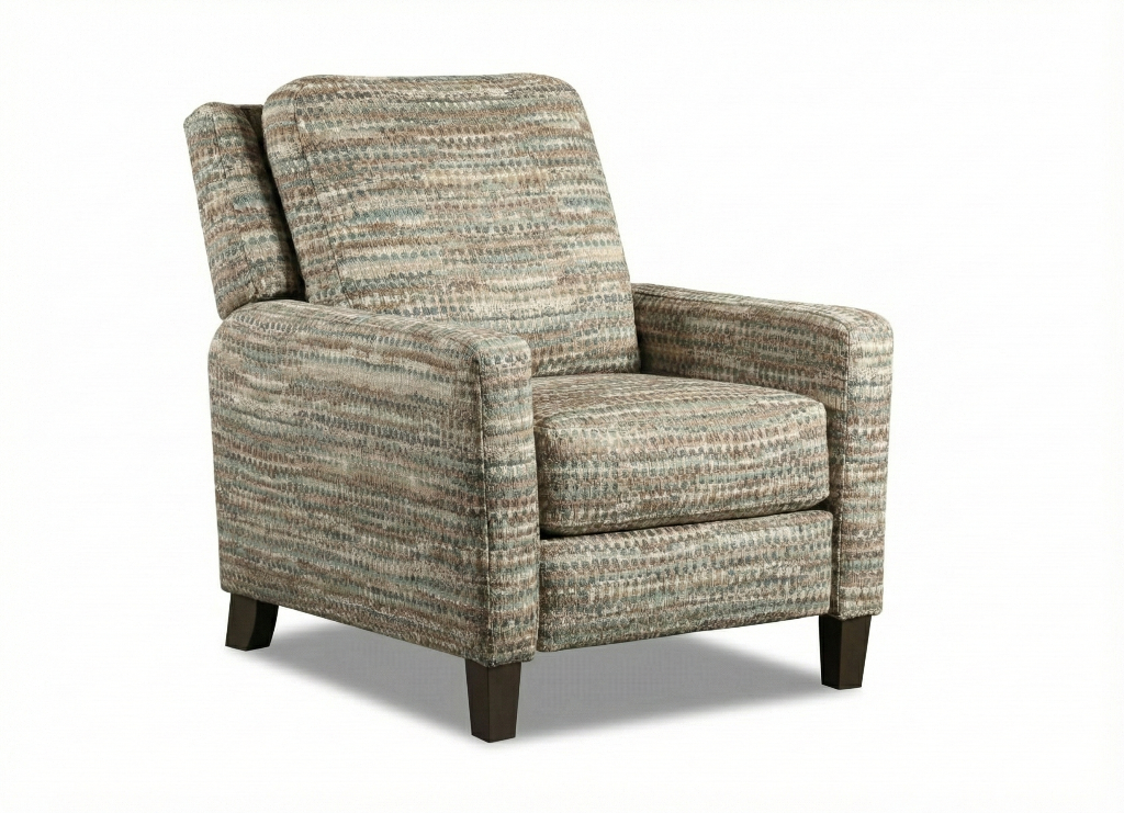 Patterned armchair on a white background