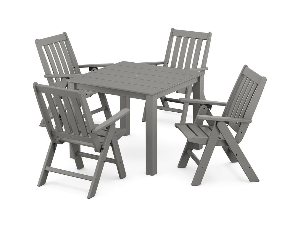 Vineyard Folding Chair 5-Piece Parsons Dining Set Photo