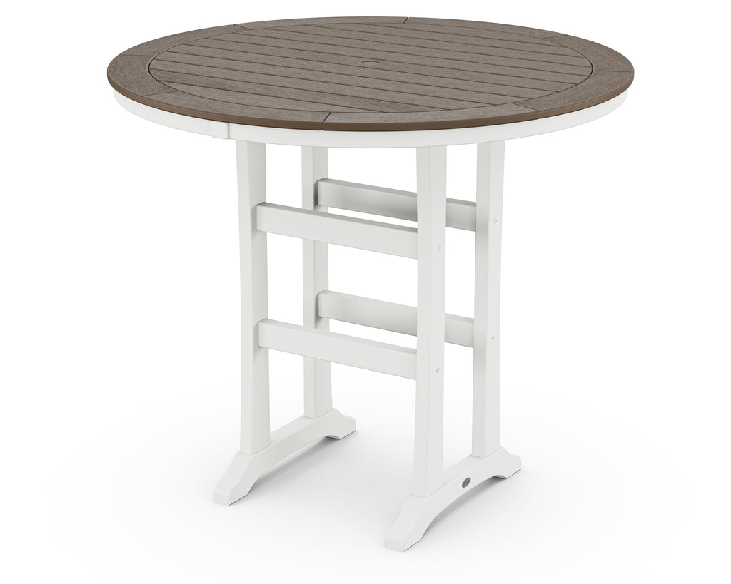 Nautical Trestle 48" Round Bar Table | Select Accents Retreat Home Furniture