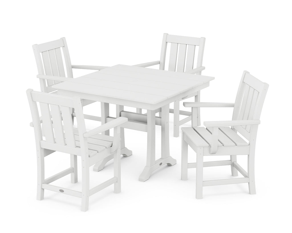 Oxford 5-Piece Farmhouse Dining Set with Trestle Legs Photo
