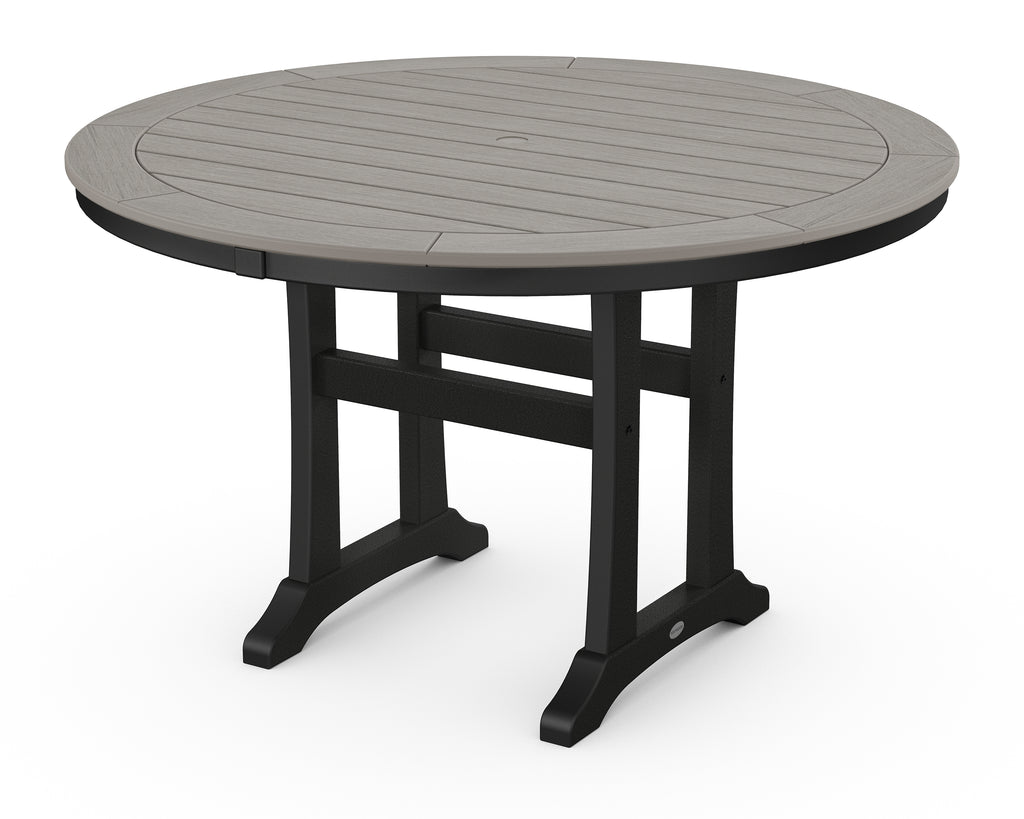 Nautical Trestle 48" Round Dining Table | Select Accents Retreat Home Furniture
