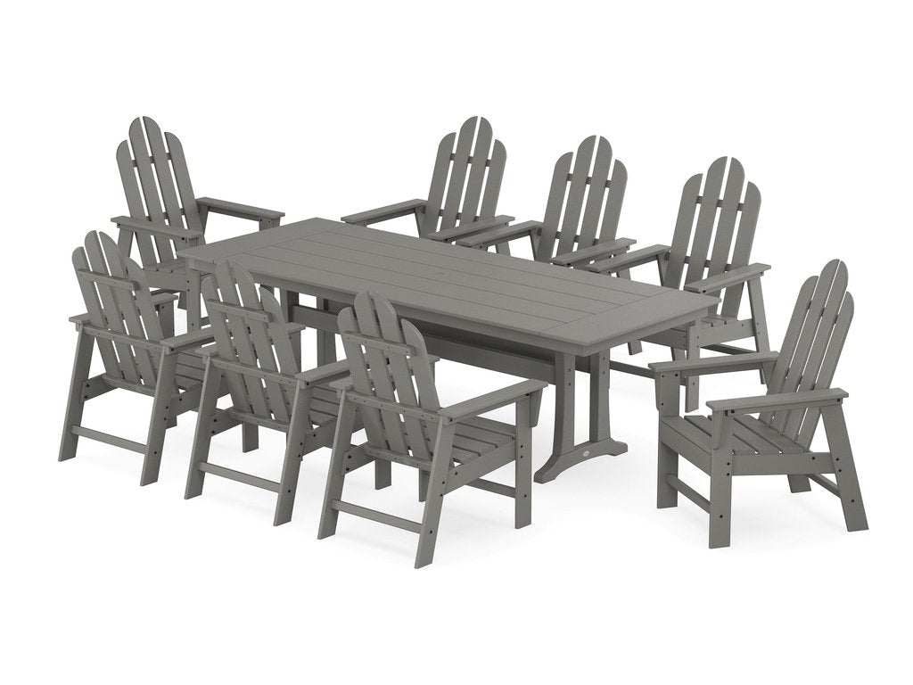 Long Island 9-Piece Farmhouse Dining Set with Trestle Legs Photo