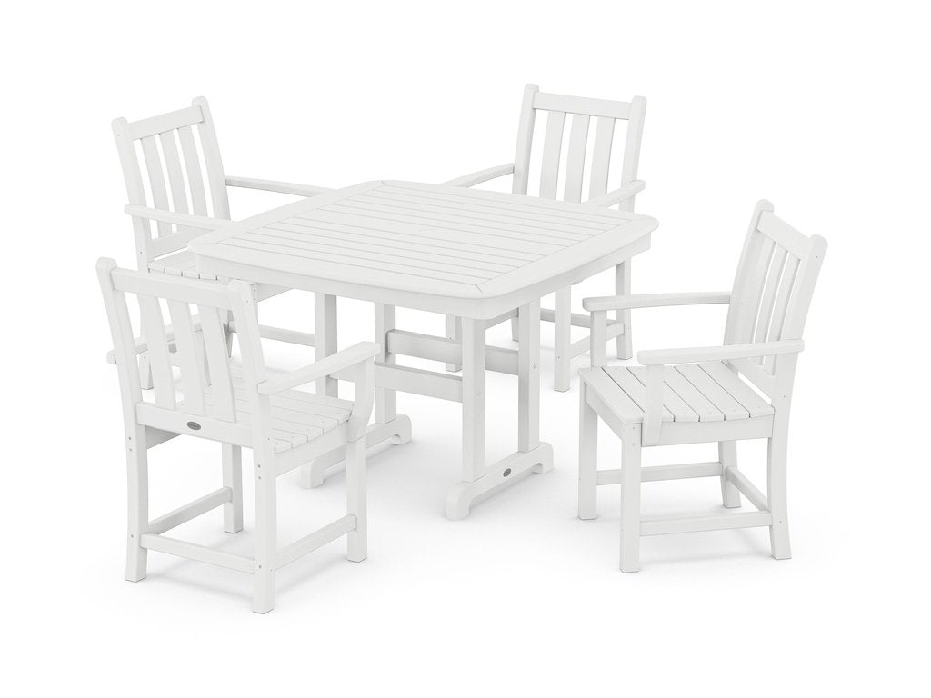 Traditional Garden 5-Piece Dining Set with Trestle Legs Photo
