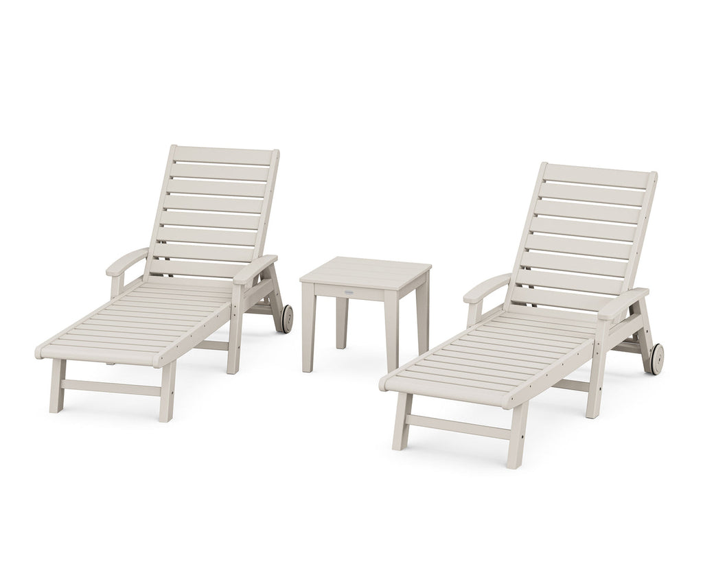 Signature Chaise 3-Piece Set with Wheels Retreat Home Furniture