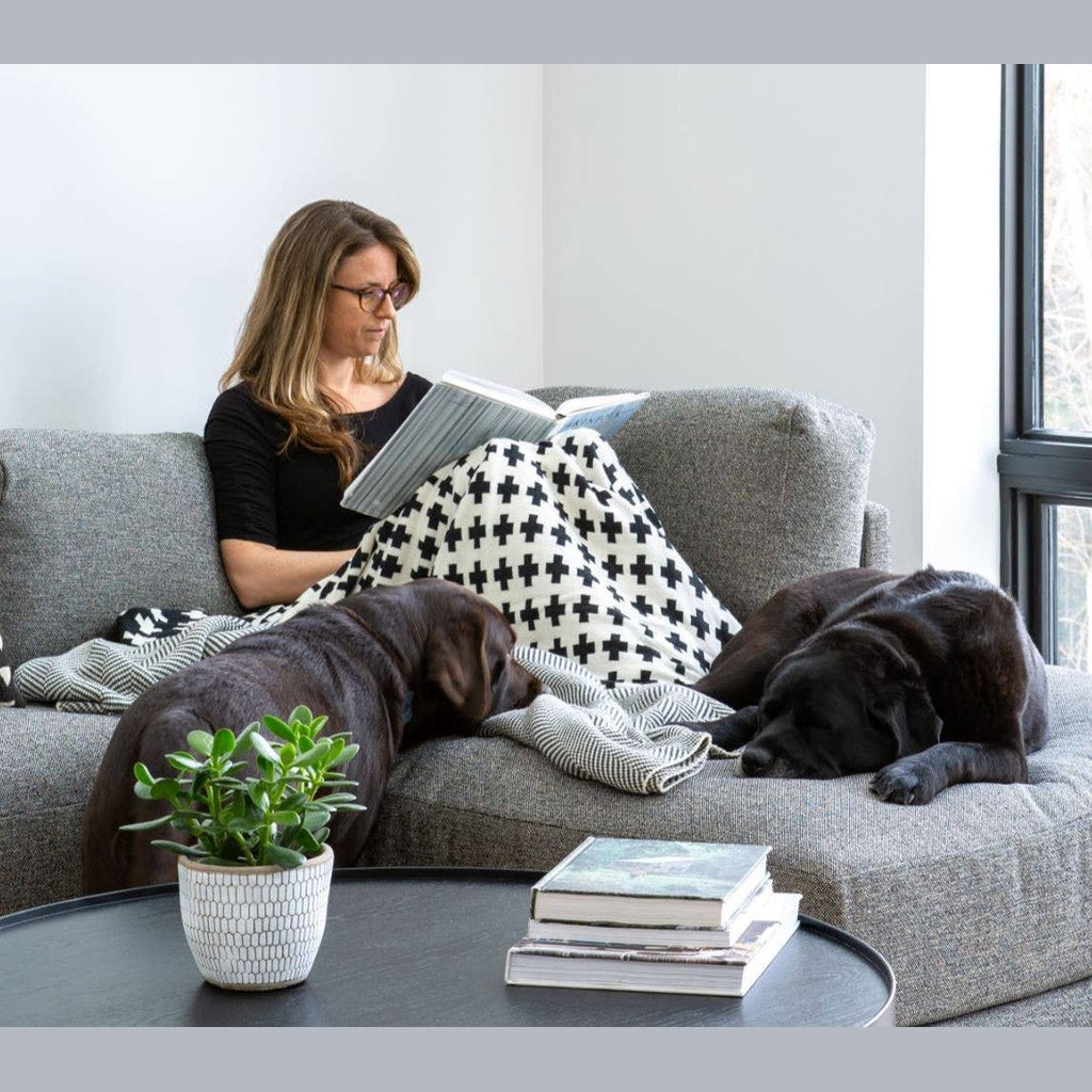 Wool Small Cross Reversible Throw Blanket - Retreat Home Furniture