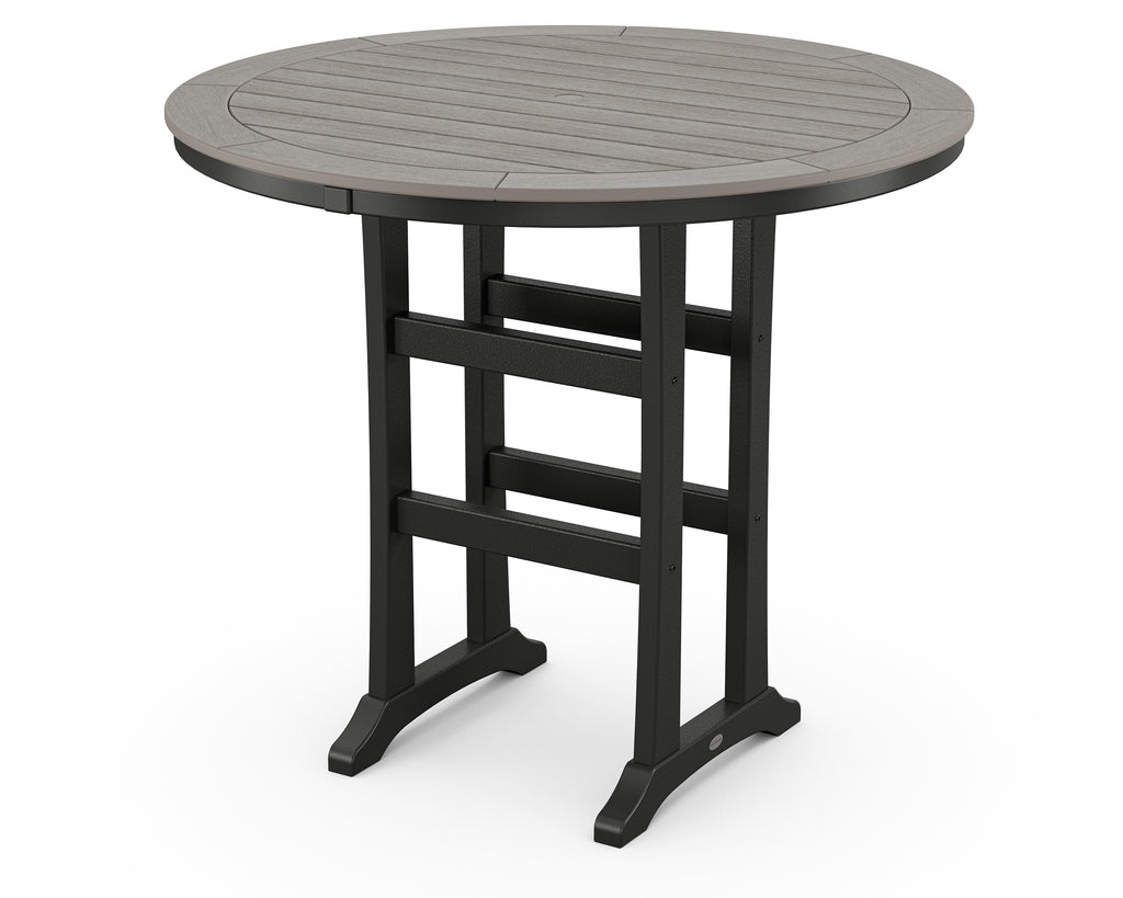 Nautical Trestle 48" Round Bar Table | Select Accents Retreat Home Furniture