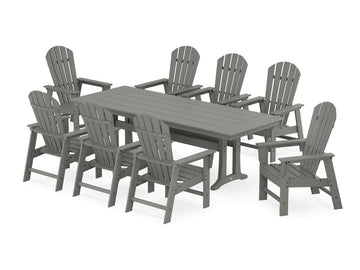 South Beach 9-Piece Farmhouse Dining Set with Trestle Legs Photo