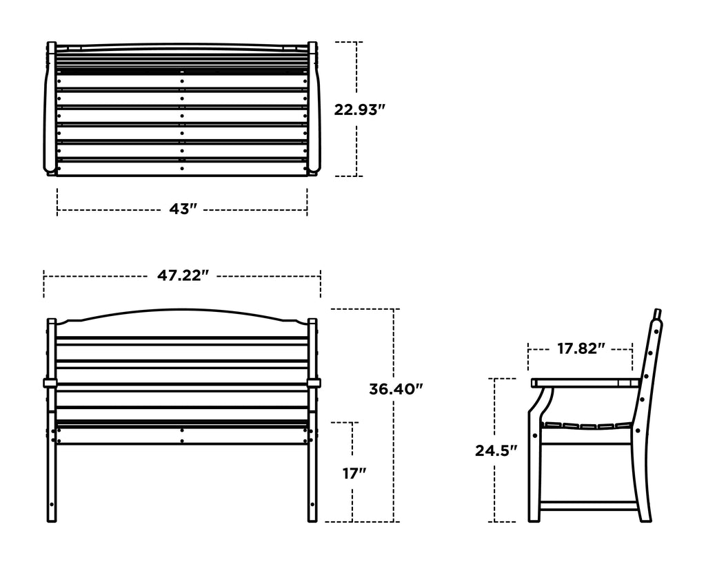 Savannah 48" Bench Retreat Home Furniture