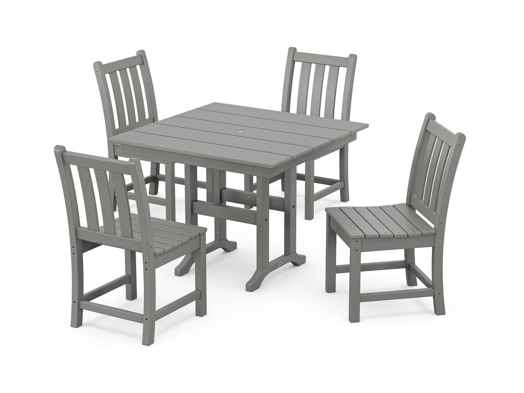 Traditional Garden Side Chair 5-Piece Farmhouse Dining Set Photo